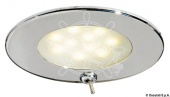 Osculati 13.447.02 - Встраиваемый светодиодный светильник Atria, 12/24В, зеркальная полировка, с выключателем 