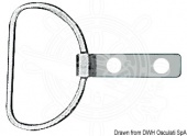 Osculati 06.506.50 - Полукольцо из нержавеющей стали с пластиной 45 мм 