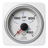 Индикатор давления масла в редукторе VDO AcquaLink Transmission Oil Pressure 0-30 бар, 52 мм