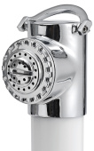 Osculati 15.250.83 - Палубный душ Classic EVO настенного монтажа с кнопочной лейкой Mizar со шлангом 2,5 м и крышкой из нержавеющей стали
