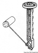 Osculati 27.674.00 - Рычажный поплавковый датчик для топливных баков, регулируемый в интервале 150-605 мм, с контрфланцем крепления 27.674.10, 3-180 Ом, 12-24В 