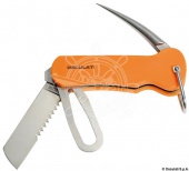 Osculati 10.285.12 - Нож парусный из нержавеющей стали с оранжевой пластиковой ручкой  
