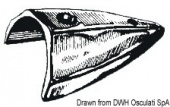 Osculati 44.485.01 - Концевик профиля из хромированной латуни 