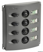 Osculati 14.850.04 - Электрическая панель с автоматическими предохранителями и двойным светодиодом 