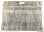 Osculati 20.175.28 - Вещевой карман Osculati из белой парусиновой ткани с отделениями 390x300 мм