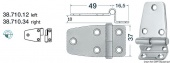 Osculati 38.710.12 - Петли 2 мм с изгибом, 65,5x37 мм, левая 