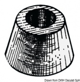 Osculati 43.901.01 - Алюминиевое круглое анодное крепление одним болтом 