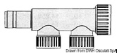 Osculati 17.117.33 - Система водопроводных фитингов Hydrofix для температуры жидкости до 90° - Коллектор с двумя отводами 22x15x15x22, с заглушкой на конце 