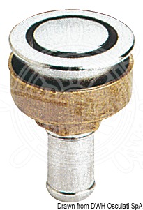 Osculati 20.286.01 - Невыступающая вентиляционная головка для топливного бака из хромированной латуни Ø20 мм 