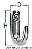 Osculati 38.313.40 - Крючок из полированной литой нержавеющей стали 29x32 мм 