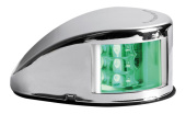 Osculati 11.037.22 - Бортовой огонь светодиодный Mouse Deck зелёный 112,5° 12 В 0,4 Вт 85,5 x 68,5 x 38 мм видимость до 2 миль из нержавеющей стали