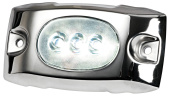 Osculati 13.276.12 - Светильник подводный светодиодный для корпуса судна/транца 12/24В 10Вт 142Лм синий свет корпус из нержавеющей стали