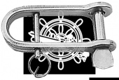 Osculati 08.868.06 - Такелажные скобы штампованные с замком-защелкой, перекладиной и невыпадающим штифтом 6 мм (1 компл. по 1 шт.)