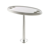 Vetus PTTR68 Table oval 76 x 45 cm, with quick remove pedestal and base plate, fixed height 68 cm