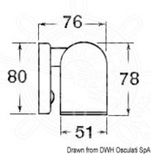 Osculati 13.868.12 - Светодиодный точечный светильник BATSYSTEM Tube, хром 