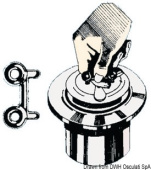 Палубная горловина из хромированной латуни с плоской крышкой под ключ WATER 50 мм