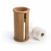 Контейнер для хранения туалетной бумаги из тика ø16x31 см