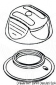 Osculati 10.446.02 -Кнопка пружинная для установке на подушке/ткани, голубая (100 шт.)