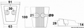 Osculati 43.554.23 - Магниевый ножной анод Volvo SX / DPS 