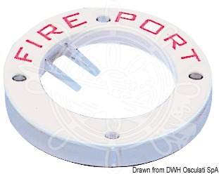 Osculati 17.680.00 - Лючок пожаротушения Fire Port белый пластик  (3 компл. по 1 шт.)
