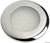 Osculati 13.433.30 - Встраиваемый LED светильник Capella 12/24В 3.6Вт 240Лм белый свет кольцо из нержавеющей стали