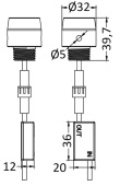 Osculati 13.639.02 - Подводный светодиодный светильник для кормовых площадок, транцев и корпусов 12/24 В синий