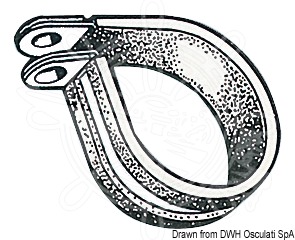 Osculati 18.024.10 - Крепежные скобы для кабеля/труб 10 мм  (10 шт.)