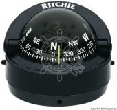Osculati 25.081.11 - Компас RITCHIE Explorer 2''3/4 (70 мм) с компенсаторами и подсветкой, Накладной, Черный-черный 