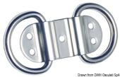 Osculati 39.867.02 - Double ring w/plate 76x32mm 