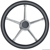 Osculati 45.135.01 - Мягкий полиуретановый руль черный/нержавеющая сталь 350 мм