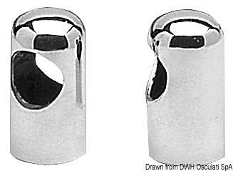 Osculati 41.152.25 - Округлые законцовки для поручней, выполненные из отрезка трубы нержавеющей стали - промежуточный, 25 мм 