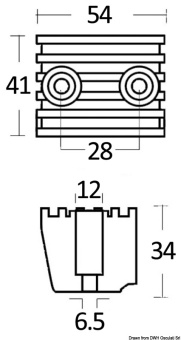Osculati 43.549.05 - Цинковый анод 873395-8 для моторов Volvo Penta DPX 54x41 мм