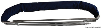 Osculati 46.915.14 - Складной солнцезащитный темно-синий козырек SHADE MASTER FLY INOX DEEPTH с четырьмя дугами 255/270 см 