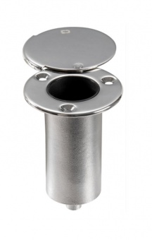 Osculati 15.480.26 - Полностью утопленное основание Deluxe со сдвижной крышкой, втулка из POM, потайные винты для телескопической душевой стойки Rocky