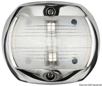 Osculati 11.406.04 - Кормовой огонь Sphera Design Compact 12 белый 135° 12В 10Вт 72x41x62,5мм из полированной нержавеющей стали