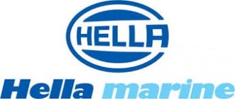 HELLA MARINE 2XT 980 582-431 - Slim Line HM vierkant, cyaan, 12V, goud