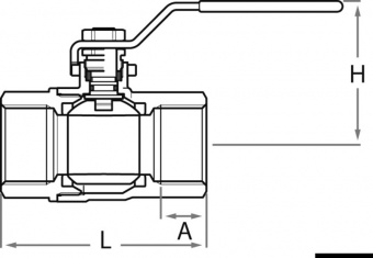 Osculati 17.557.05 - Бронзовый шаровой полнопроходной кран GUIDI с двумя внутренними резьбами и рычагом 1" 1/4" Osculati