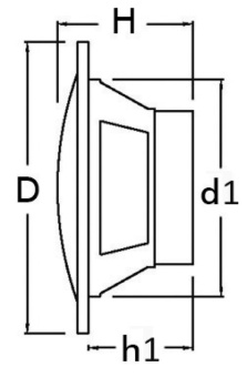 Osculati 29.741.02 - Двойные конические 3'' динамики 2x20 Вт черного цвета (1 шт.)