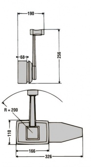 Ручка управления двигателем Morse SL3 (монтаж на стену)