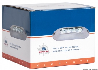 Osculati 13.281.02 - Подводный светодиодный светильник 4 LED RGBW для транцевых площадок, транцев и бортов судна