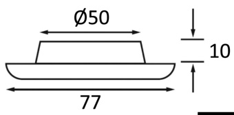 Osculati 13.877.62 - Светильник точечный врезной Batsystem Nova II 8/30В 2Вт позолоченный корпус без выключателя