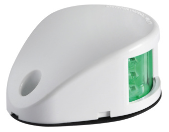 Osculati 11.037.02 - Бортовой огонь светодиодный Mouse Deck зелёный 112,5° 12 В 0,4 Вт 85,5 x 68,5 x 38 мм видимость до 2 миль из белого поликарбоната