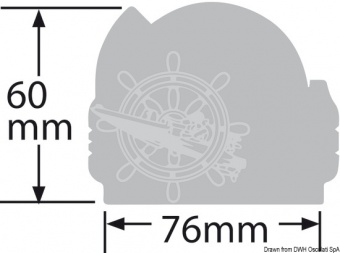 Osculati 25.080.13 - Компас RITCHIE Trek 2''1/4 (57 мм) с компенсаторами и подсветкой, Накладной, Серый-синий 