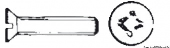 Osculati A4-963-03X012 - Винт с потайной головкой и прямым шлицом 316.963/3X12 UNI 6109 DIN 963 3x12 мм 200 шт (200 шт.)