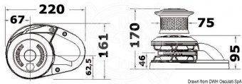 Osculati 02.582.08 - Лебедка Lewmar CPX2, Низкая, Звездочка 8 мм (1 компл. по 1 шт.)