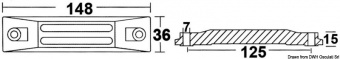 Osculati 43.290.00 - Цинковый анод-пластина для 35/50 HP 