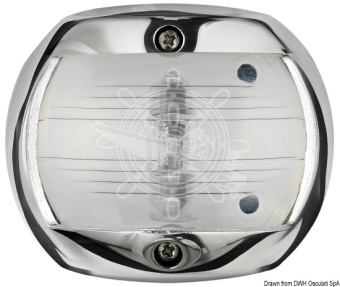 Osculati 11.446.04 - Sphera Design Compact 12 кормовой огонь светодиодный LED белый 135° 12 В 0,8 Вт 72 x 41 x 62,5 мм из нержавеющей стали для судов до 12 м