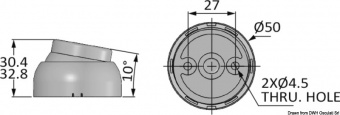 Osculati 38.155.70 - Магнитный дверные фиксаторы Delux Ø 5 мм Osculati