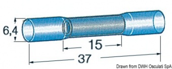 Osculati 14.186.51 - Разъем соединительный в термоусаживаемой изоляции 2.5 - 6 мм² 6.4 мм (50 шт)