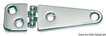 Osculati 38.187.00 - Ассиметричная петля из хромированной латуни 103x32 мм (2 шт)